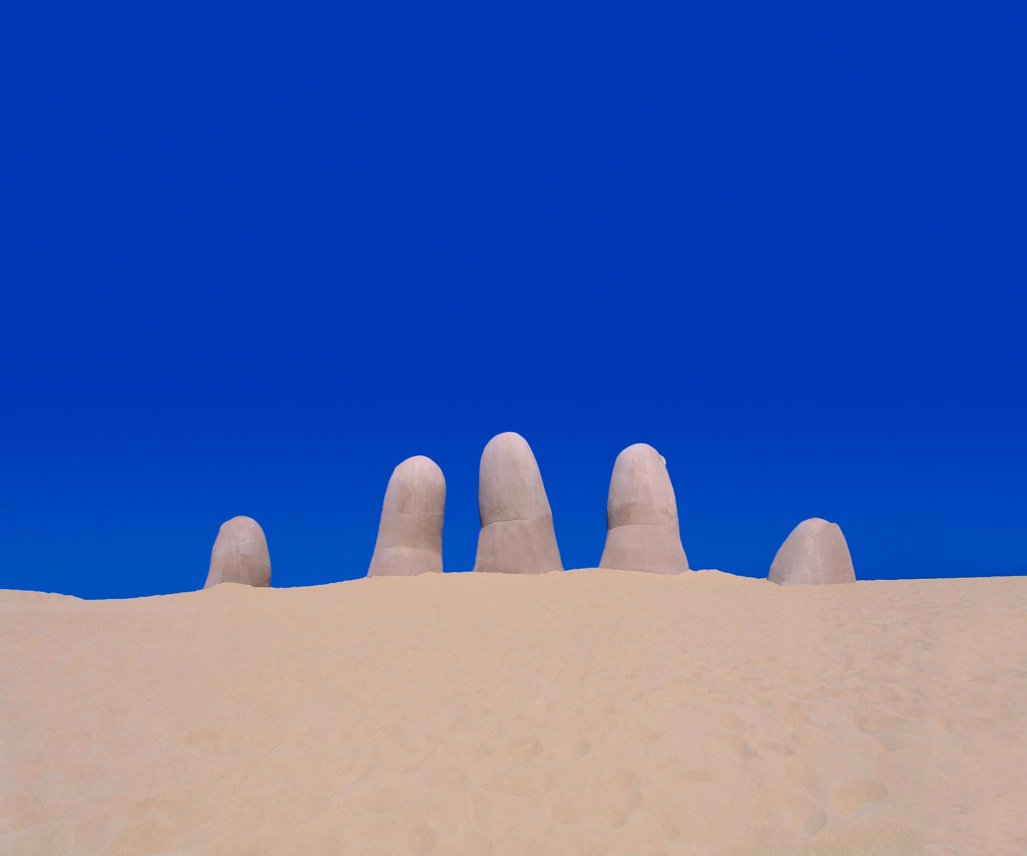 Beach sculpture, Punta del Este, Uruguay