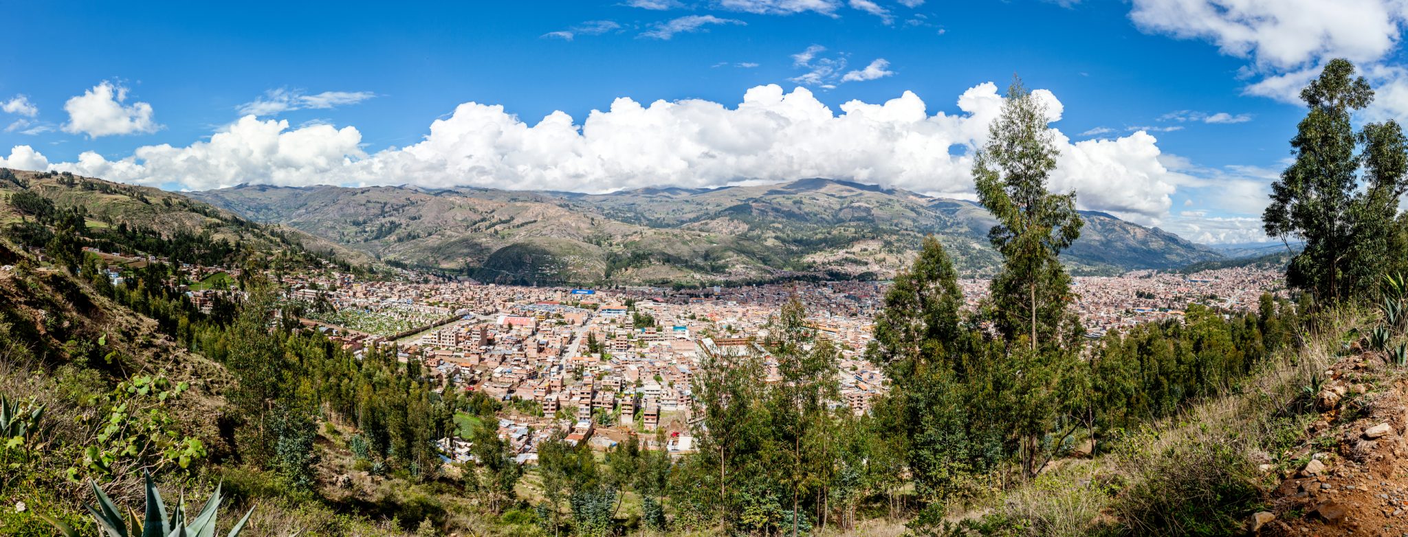 Panoramic view of Huaraz, Peru