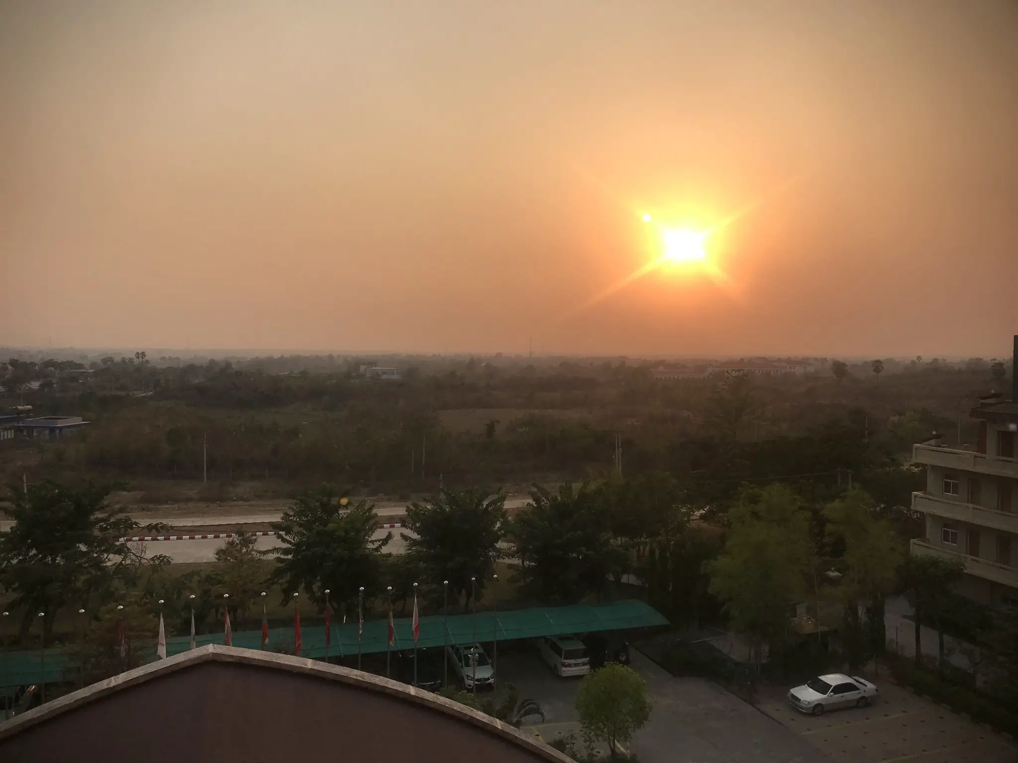 Sunset at New Aye Yar Hotel, Naypyitaw, Myanmar