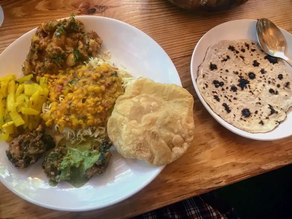 Finished meal at a cooking class in Palolem Beach, Goa