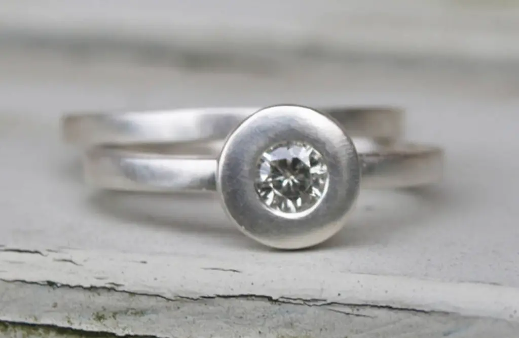 Ethical silver engagement ring set by Karen Johnson, Not on the High Street