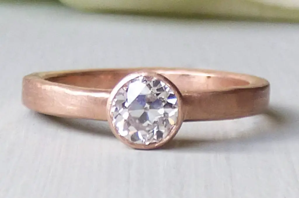 Fairtrade rose gold engagement ring by Shakti Ellenwood, Not on the High Street