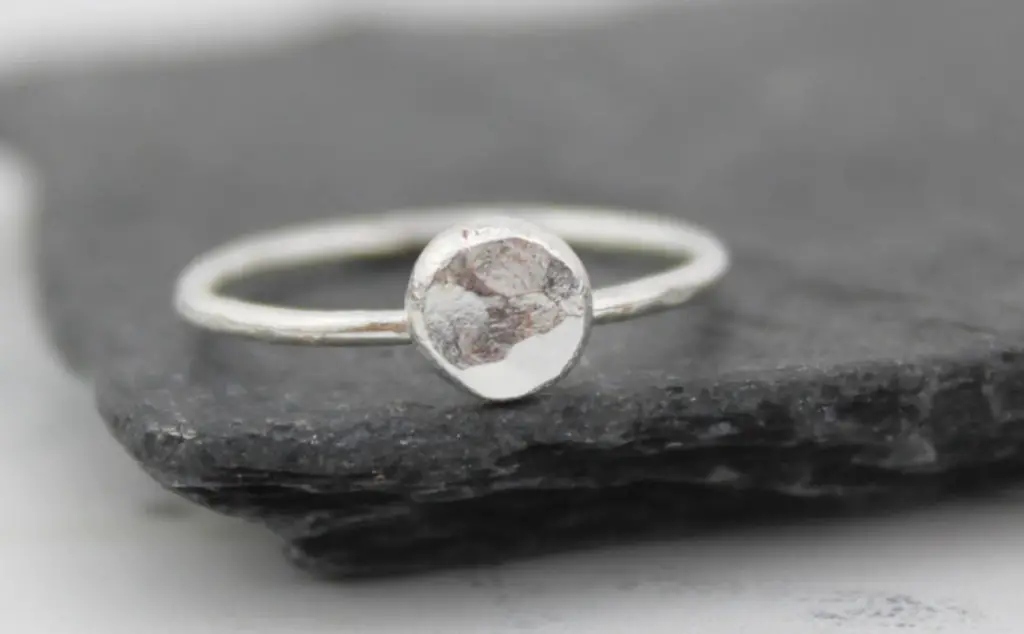 Sterling silver nugget ring by Lucy Kemp Silver Jewellery, Not on the High Street