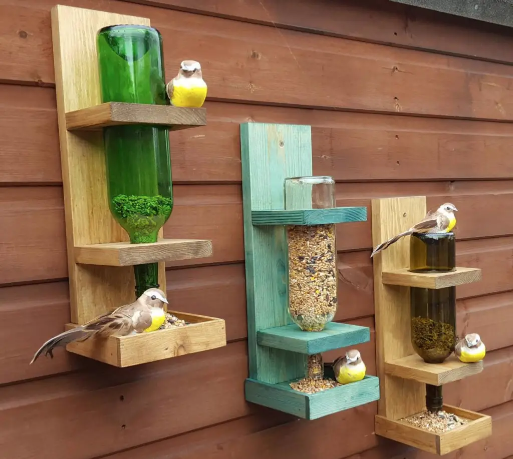 Upcycled bird feeders, HBHCraftCo, Etsy