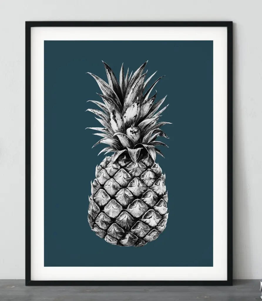 Pineapple print, Elaborate Store, Etsy