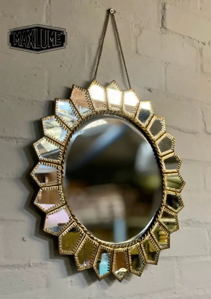 Flowering mirror, Vintage Electrical, Etsy