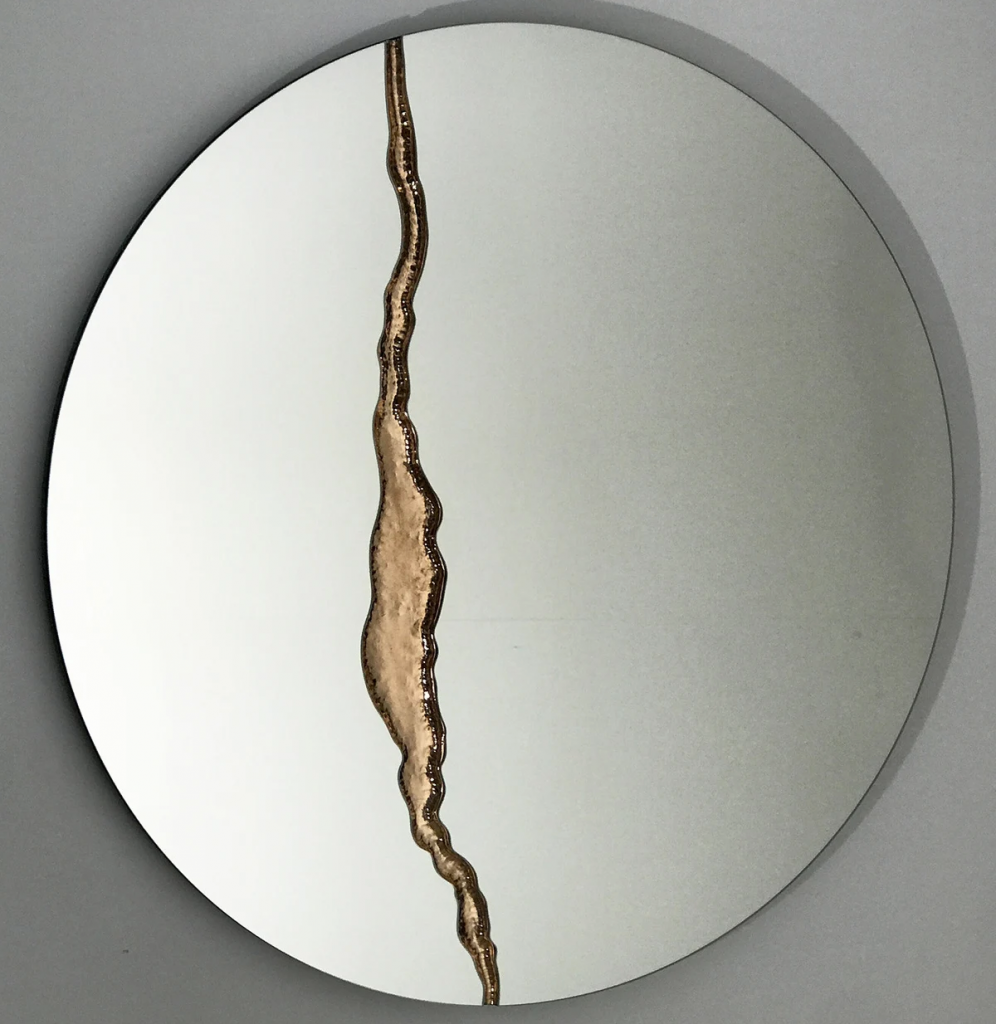 Fracture mirror, AliYikinGlassArtStd, Etsy