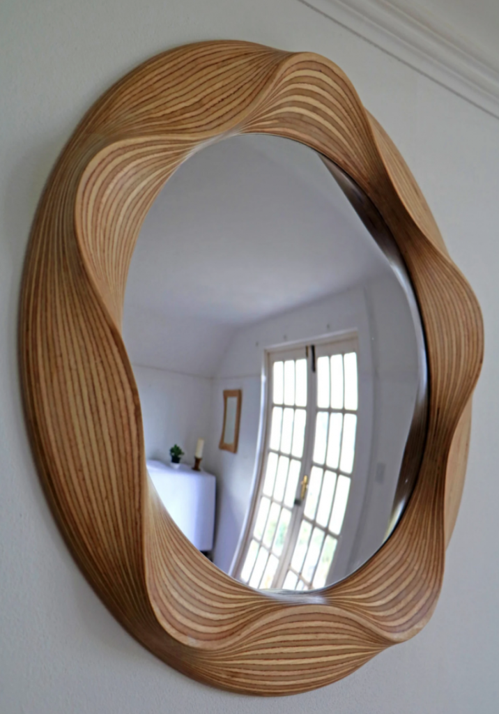 Convex mirror, Surrey Woodsmiths, Etsy