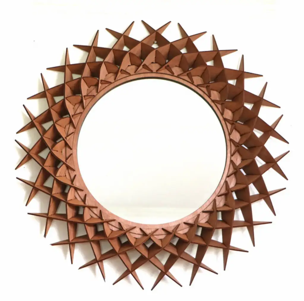 Contemporary wood mirror, Surrey Woodsmiths, Etsy