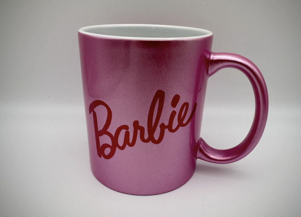 Barbie glitter mug, JewelscreatesGifts, Etsy