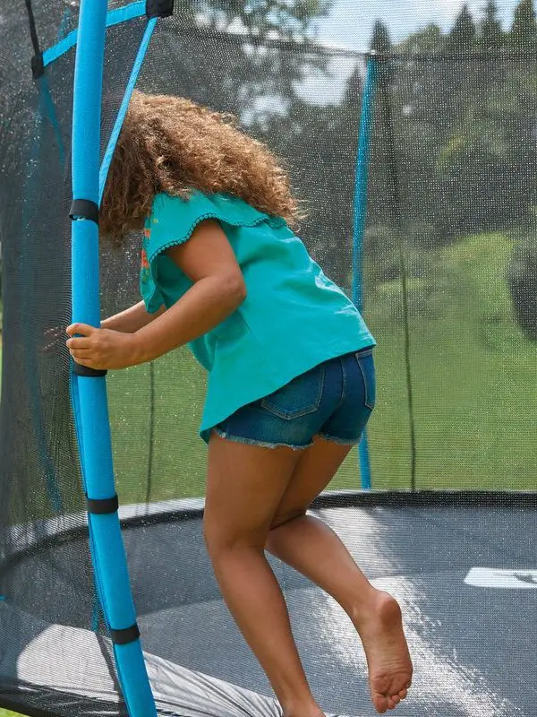Girl on trampoline